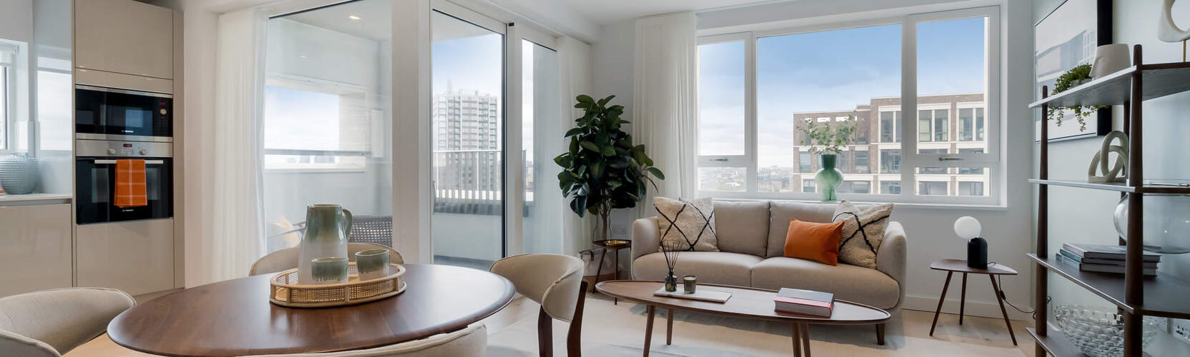 Interior living room of one of the newest Elephant and Castle homes