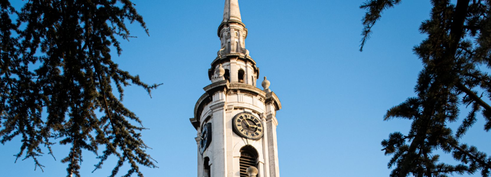 Deptford church in front of a blue sky