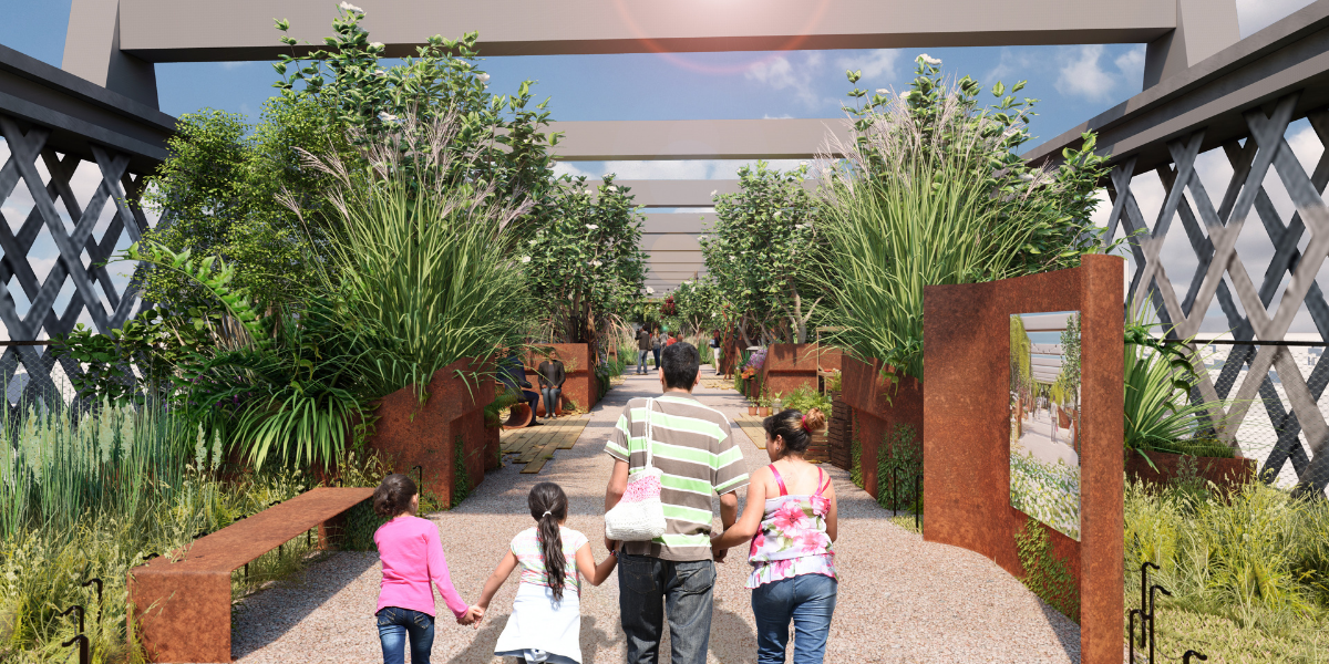 Manchester High line images courtesy of Twelve Architects