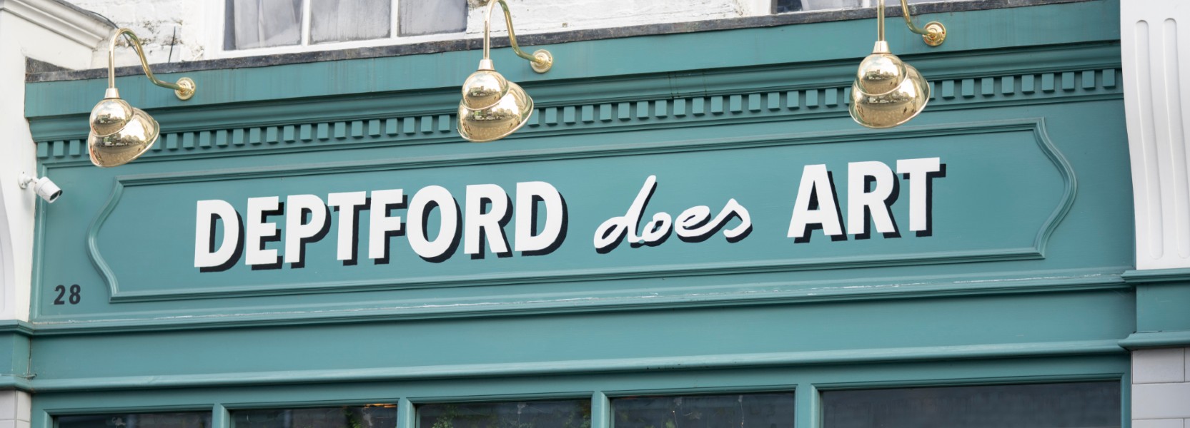 Deptford does art blue shop window