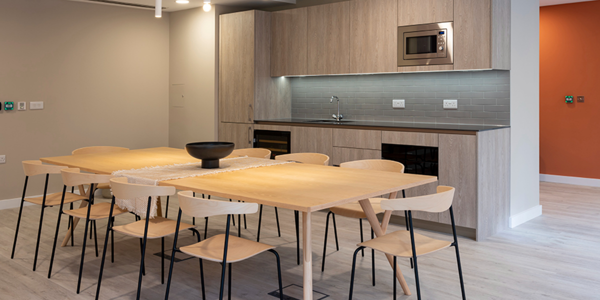 A Nordic-inspired kitchen at Lendlease's Park Central East